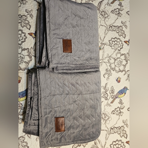 Pendleton Weighted Blanket Pair (2) Plush Zippered Duvet Cover Grey 48" X 72" - Picture 1 of 6